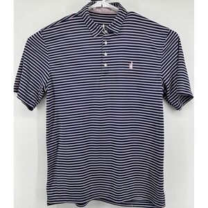 Johnnie O Short Sleeve Button Down Purple Blue Striped Men's Size‎ Large